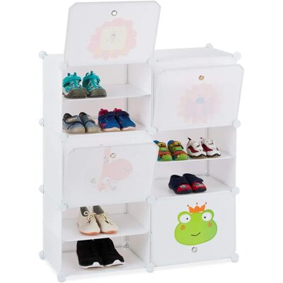 Relaxdays Kinderschuhregal - Tiermotive, 12 Fächer - 95x84x31.5cm Relaxdays Kinderschuhregal - Tiermotive, 12 Fächer - 95x84x31.5cm