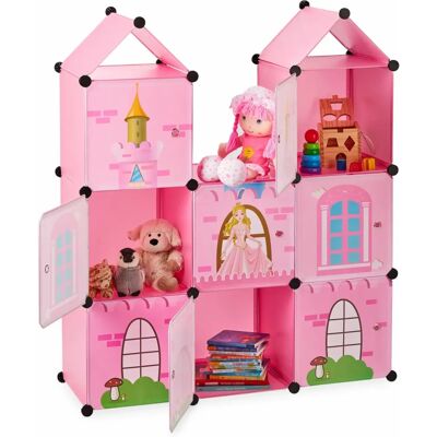 Relaxdays 128x110x37 cm Modulares Regal - Kinder Schlossaufbewahrung Relaxdays 128x110x37 cm Modulares Regal - Kinder Schlossaufbewahrung