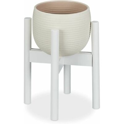Relaxdays 10028822 plant stand - Supports up to 60 kg, Adjustable, White - Indoor Relaxdays 10028822 plant stand - Supports up to 60 kg, Adjustable, White - Indoor