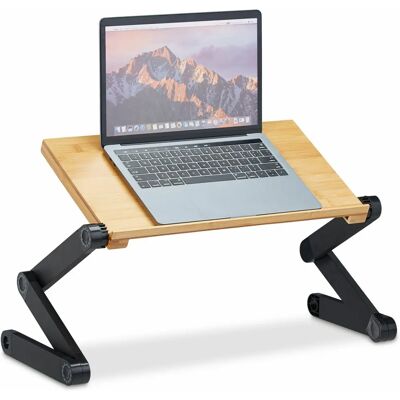 Relaxdays Laptopständer - Verstellbar, Ergonomisch, Bambus, Aluminium, Kunststoff Relaxdays Laptopständer - Verstellbar, Ergonomisch, Bambus, Aluminium, Kunststoff