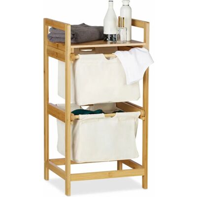 Relaxdays Laundry Basket - Natural Bamboo, 25L - Laundry Storage Solution Relaxdays Laundry Basket - Natural Bamboo, 25L - Laundry Storage Solution