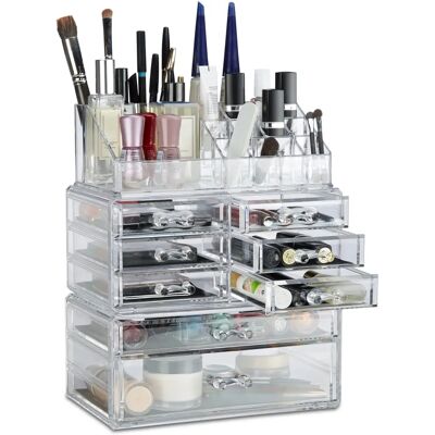 Relaxdays Acryl Make-up Organizer-Set - 24 Fächer Relaxdays Acryl Make-up Organizer-Set - 24 Fächer