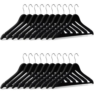 Relaxdays Perchas de Madera - Pack 40, Negro Relaxdays Perchas de Madera - Pack 40, Negro