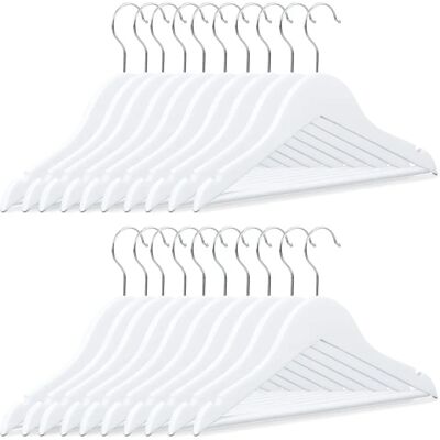 Relaxdays White Wooden Kids Hangers - 80 pcs Relaxdays White Wooden Kids Hangers - 80 pcs