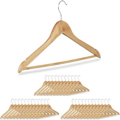 Relaxdays - Ahorn Holz 36 Kleiderbügel für Hosen Röcke - Kleider Organizer Relaxdays - Ahorn Holz 36 Kleiderbügel für Hosen Röcke - Kleider Organizer