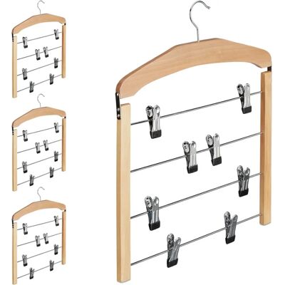 Relaxdays Appendiabiti Multipli in Legno - Risparmio Spazio, Clip Girevoli Relaxdays Appendiabiti Multipli in Legno - Risparmio Spazio, Clip Girevoli