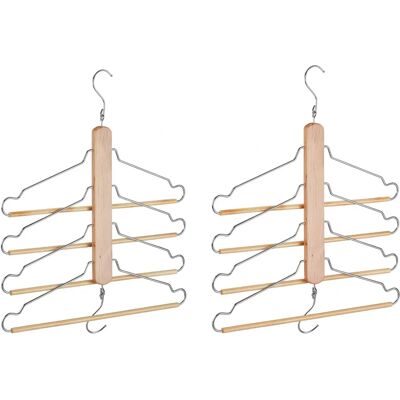 Relaxdays Perchas - Ahorradoras de Espacio, Ajustables, Pack de 4 Relaxdays Perchas - Ahorradoras de Espacio, Ajustables, Pack de 4