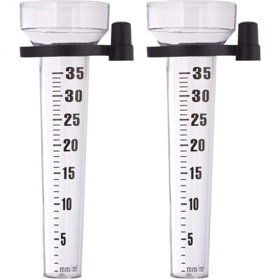 RELAXDAYS - Pluviometro set 4x - Plastica - Trasparente - 35 mm/m² RELAXDAYS - Pluviometro set 4x - Plastica - Trasparente - 35 mm/m²