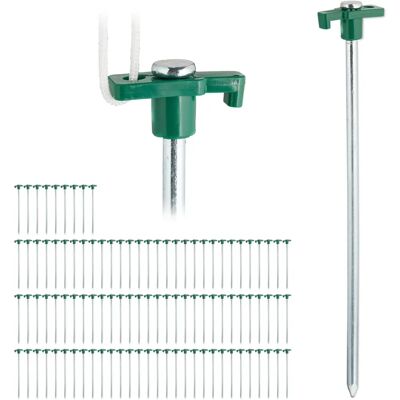 Relaxdays Verzinkte Stahl-Camping-Spieße - 25cm, Grün Relaxdays Verzinkte Stahl-Camping-Spieße - 25cm, Grün