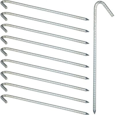 Relaxdays - Set di 20 picchetti in acciaio zincato - Argento Relaxdays - Set di 20 picchetti in acciaio zincato - Argento
