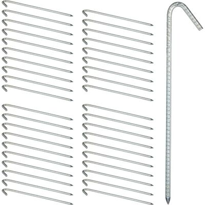 Picchetti in acciaio zincato Relaxdays - 40 pz - 39cm Picchetti in acciaio zincato Relaxdays - 40 pz - 39cm