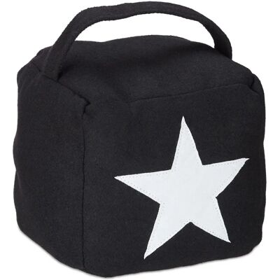 Relaxdays 6x Door Stoppers - Sand-Filled, Star Design, Black Relaxdays 6x Door Stoppers - Sand-Filled, Star Design, Black