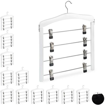Relaxdays Weiße Multi-Use Kleiderbügel Packung 12 Relaxdays Weiße Multi-Use Kleiderbügel Packung 12