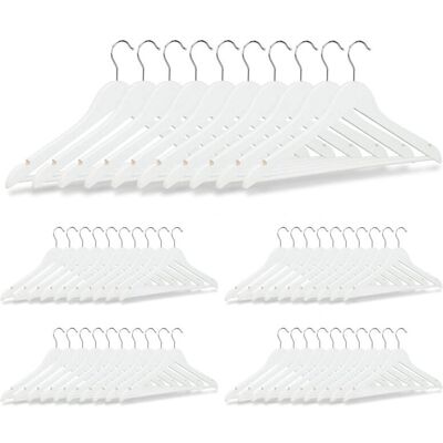 Set de Perchas de Madera Relaxdays - 100, Giratorias, para Camisas y Pantalones Set de Perchas de Madera Relaxdays - 100, Giratorias, para Camisas y Pantalones