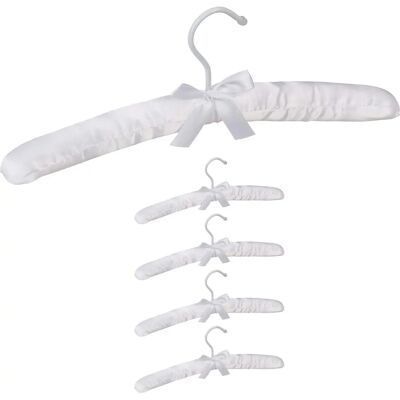 Relaxdays White Satin Hangers Set of 25 - Clothes Hangers Relaxdays White Satin Hangers Set of 25 - Clothes Hangers
