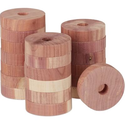 Set de Repelente de Polillas de Madera de Cedro Relaxdays - Duradero, Natural, para Armario Set de Repelente de Polillas de Madera de Cedro Relaxdays - Duradero, Natural, para Armario