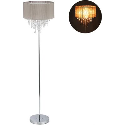 Lampe sur pied Relaxdays - Gris/Argent - E27 - 151,5x38 cm - Lampe de sol - Publicité Lampe sur pied Relaxdays - Gris/Argent - E27 - 151,5x38 cm - Lampe de sol - Publicité