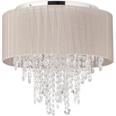 Relaxdays Crystal Ceiling Lamp - Organza Shade - G9 - 5 Lights Relaxdays Crystal Ceiling Lamp - Organza Shade - G9 - 5 Lights