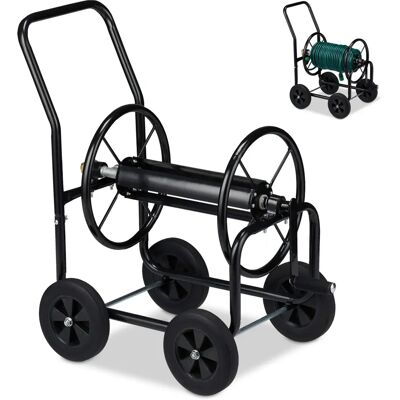Relaxdays Carrello avvolgitubo da giardino - Resistente, 60m, Nero Relaxdays Carrello avvolgitubo da giardino - Resistente, 60m, Nero