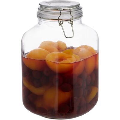 Relaxdays 4 x Storage Jar - Airtight, 3L, Transparent Relaxdays 4 x Storage Jar - Airtight, 3L, Transparent