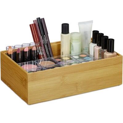 RELAXDAYS Bamboo Storage Boxes - 2 Pack, Natural Wood Design RELAXDAYS Bamboo Storage Boxes - 2 Pack, Natural Wood Design