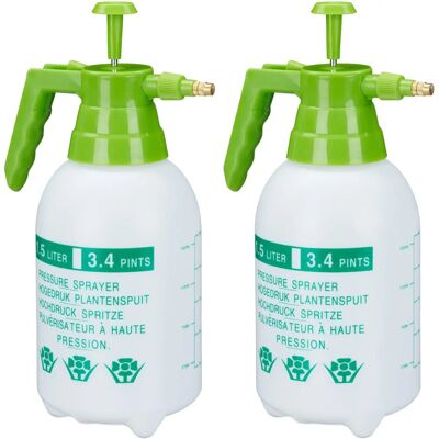 Relaxdays Drucksprühflasche 1,5L Messingdüse Garten Pestizide Relaxdays Drucksprühflasche 1,5L Messingdüse Garten Pestizide