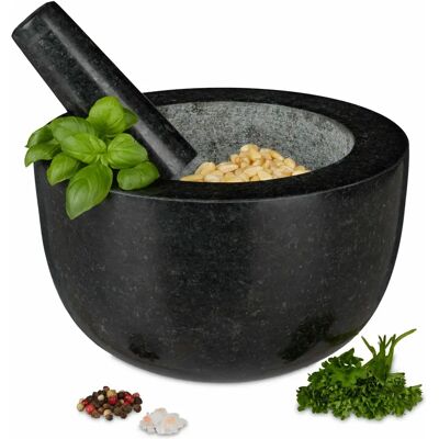 Relaxdays Mörser und Stößel - Granit Küchenwerkzeug Relaxdays Mörser und Stößel - Granit Küchenwerkzeug