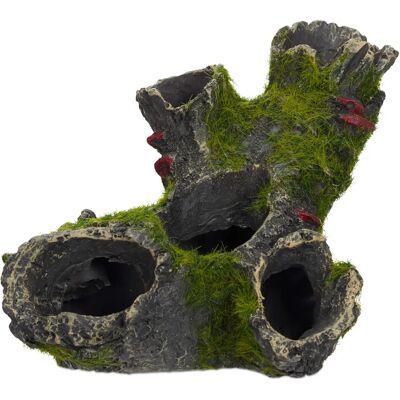 Relaxdays Aquarium Decoration - 7 x 15 cm - Rocky Cave, Green Grey Relaxdays Aquarium Decoration - 7 x 15 cm - Rocky Cave, Green Grey