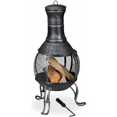 Relaxdays Kamin - Feuerstelle, Gartengerät, Vintage Stil Relaxdays Kamin - Feuerstelle, Gartengerät, Vintage Stil