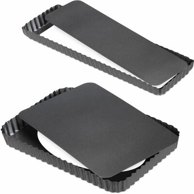 Relaxdays Backform-Set - Rechteckig, Antihaft, 31x21.5cm & 35x11cm Relaxdays Backform-Set - Rechteckig, Antihaft, 31x21.5cm & 35x11cm