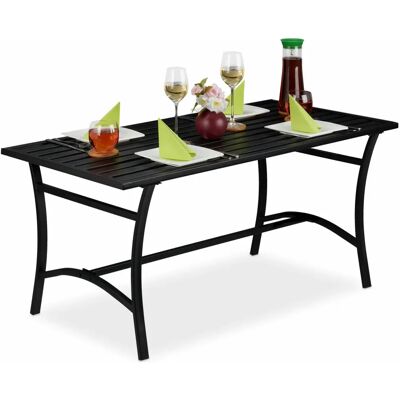 Relaxdays Table Extérieure - Rectangulaire, Noire - 55,5x120x60 cm - Mobilier de jardin - Publicité Relaxdays Table Extérieure - Rectangulaire, Noire - 55,5x120x60 cm - Mobilier de jardin - Publicité