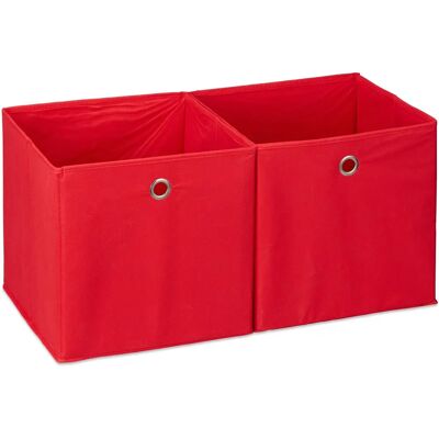 Relaxdays 12 Cajas de almacenaje - Boîtes de rangement en tissu - 30x30x30cm - Publicité Relaxdays 12 Cajas de almacenaje - Boîtes de rangement en tissu - 30x30x30cm - Publicité