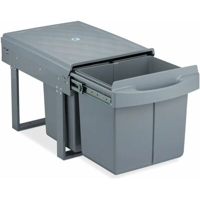 Relaxdays Contenitore per Rifiuti - 3 Scomparti - Grigio Relaxdays Contenitore per Rifiuti - 3 Scomparti - Grigio