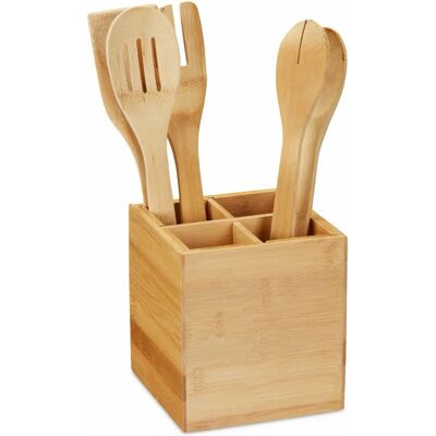 Relaxdays 10032107 Kitchenware Organizer - Solid Wood, Classic Design Relaxdays 10032107 Kitchenware Organizer - Solid Wood, Classic Design