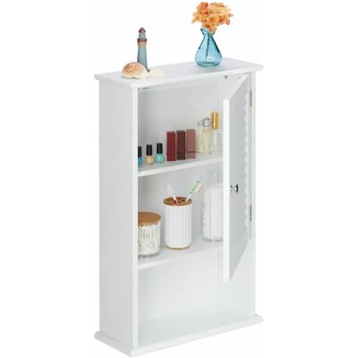 Relaxdays Mobile da bagno bianco a parete - 3 mensole salvaspazio Relaxdays Mobile da bagno bianco a parete - 3 mensole salvaspazio