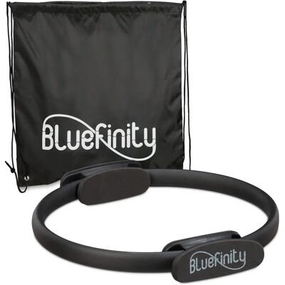 Relaxdays - Anillo de Pilates Bluefinity con Ejercicios - Negro 37cm Relaxdays - Anillo de Pilates Bluefinity con Ejercicios - Negro 37cm