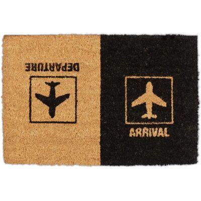 RELAXDAYS Natural Coir Doormat - Arrival Departure - 40x60 cm - Indoor/Outdoor RELAXDAYS Natural Coir Doormat - Arrival Departure - 40x60 cm - Indoor/Outdoor