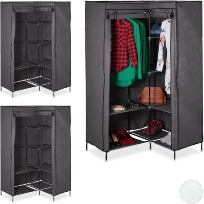 Relaxdays Eckschrank aus Stoff 8 Regale 2 Stangen - Eckschrank Storage Relaxdays Eckschrank aus Stoff 8 Regale 2 Stangen - Eckschrank Storage