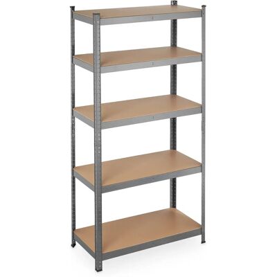 Estantería Pesada Relaxdays - 180x90x45cm, 5 Estantes, Gris - Almacenamiento Resistente Estantería Pesada Relaxdays - 180x90x45cm, 5 Estantes, Gris - Almacenamiento Resistente