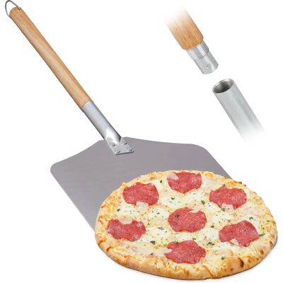 Relaxdays Pizzaschaufel - Aluminium & Holz, Langem Griff - 30,5x30,5cm Relaxdays Pizzaschaufel - Aluminium & Holz, Langem Griff - 30,5x30,5cm
