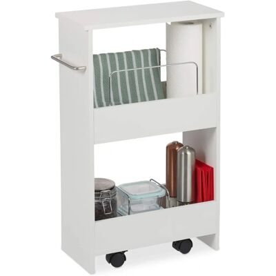 Relaxdays Carrito Nicho - Narrow Storage Cart with 2 Shelves Relaxdays Carrito Nicho - Narrow Storage Cart with 2 Shelves