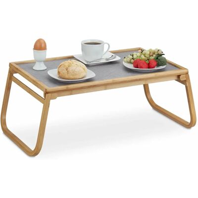 Relaxdays 10034568 bandeja de cama de bambú - Ventilador USB portátil - Mesita plegable para desayuno Relaxdays 10034568 bandeja de cama de bambú - Ventilador USB portátil - Mesita plegable para desayuno