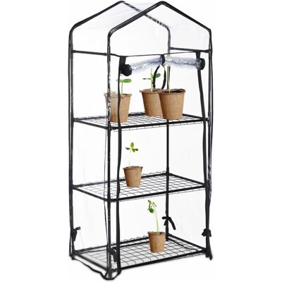 Relaxdays 10035685 Zimny szklarnik - Balkon, PVC, żelazo, 126x59x37cm Relaxdays 10035685 Zimny szklarnik - Balkon, PVC, żelazo, 126x59x37cm
