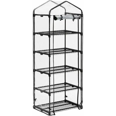 Relaxdays Gewächshaus Balkon - 5-stöckig PVC Eisen 192x69x50cm Relaxdays Gewächshaus Balkon - 5-stöckig PVC Eisen 192x69x50cm