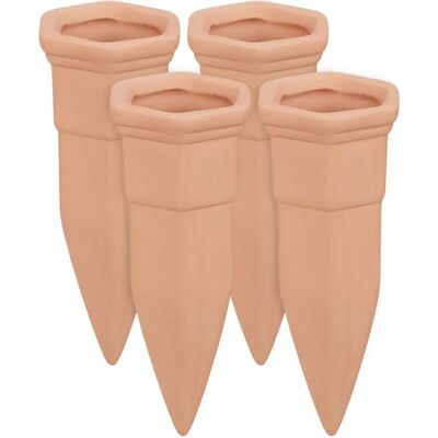 Relaxdays Kleiconen Druppelirrigatieset - 4 stuks voor Planten - Automatisch Bottelbewateringskit - Terracotta Relaxdays Kleiconen Druppelirrigatieset - 4 stuks voor Planten - Automatisch Bottelbewateringskit - Terracotta
