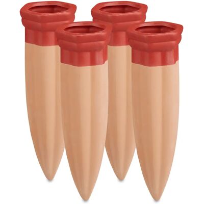 Relaxdays - Clay Cone 4 pcs - Automatic Plant Watering System Relaxdays - Clay Cone 4 pcs - Automatic Plant Watering System