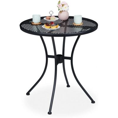 Table d'extérieur Relaxdays - Noire - Résistante aux intempéries, UV, 130kg - Publicité Table d'extérieur Relaxdays - Noire - Résistante aux intempéries, UV, 130kg - Publicité