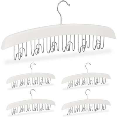 Relaxdays Set 5 Perchas Cinturones con 12 Ganchos - Organizador de Ropa Relaxdays Set 5 Perchas Cinturones con 12 Ganchos - Organizador de Ropa