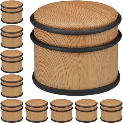 Relaxdays Door Stopper - Heavy Steel & Rubber - Wood Effect - 10 pcs Relaxdays Door Stopper - Heavy Steel & Rubber - Wood Effect - 10 pcs
