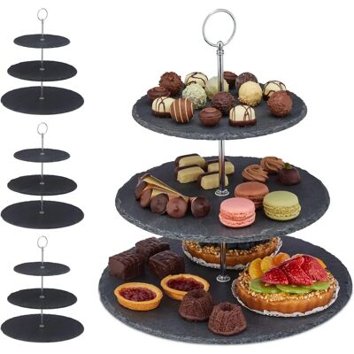 Relaxdays - 4 Supports Cakes, 3 Levels, Chalkboards, Pastry Display - Cake Stand Relaxdays - 4 Supports Cakes, 3 Levels, Chalkboards, Pastry Display - Cake Stand